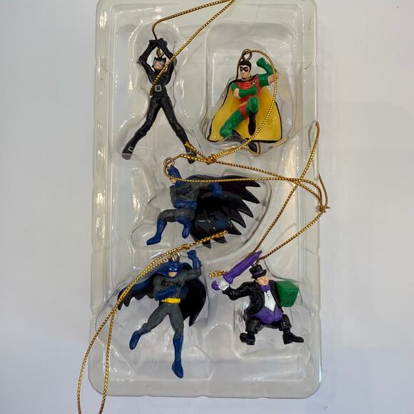 Batman DC Comics 5 Piece Mini Ornament Set Kurt Adler - Picture 2 of 8